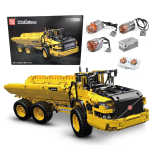 KIT DE BLOCOS DE MONTAR CAMINHÃO BASCULANTE COM CONTROLE REMOTO E BLUETOOTH DUMP TRUCK 1930 PEÇAS MOULD KING 17010